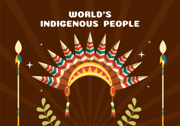 Worlds Indigenous Peoples Day on August 9 Hand Drawn Cartoon Flat Illustration to Raise Awareness and Protect the Rights Population Worlds Indigenous Peoples Day on August 9 Hand Drawn Cartoon Flat Illustration to Raise Awareness and Protect the Rights Population indigenous peoples day stock illustrations
