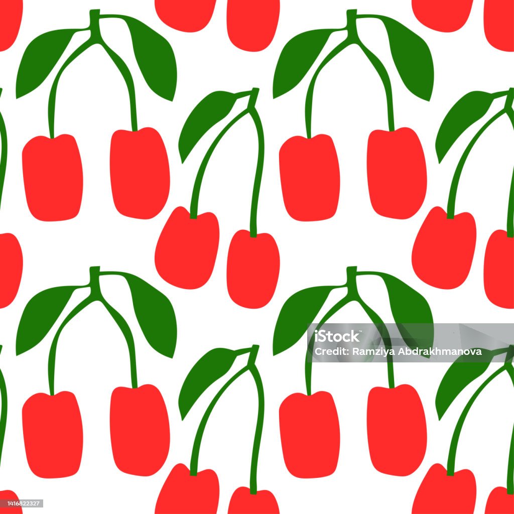 Abstract Cherry Vector Abstract Cherry Seamless Pattern Vector Illustration Simple Background ...