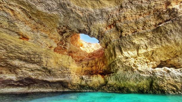 istock Natural skylight in an Algarve cave 1416830669