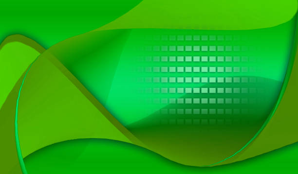 Abstract luxury green gradient background with rectangle shapes and decorative curved lines. Modern creative design for text, business, presentations, flyers, posters, banner, brochure