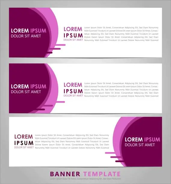 Vector illustration of Business Vector abstract banner design template. Collection of web banner template. Abstract geometric web design banner template. can used for header, footer, layout, letterhed, landing page