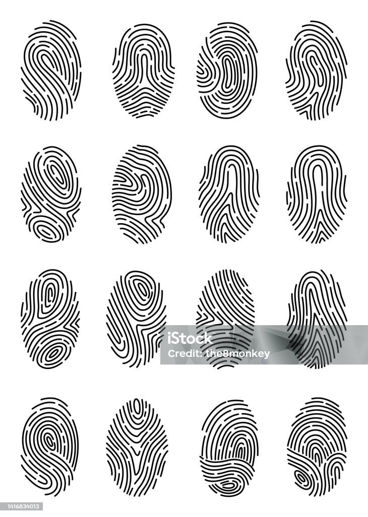 Fingerprint Collection. Design Fingerprint Identification Collection Scan Fingerprint Security Or ...
