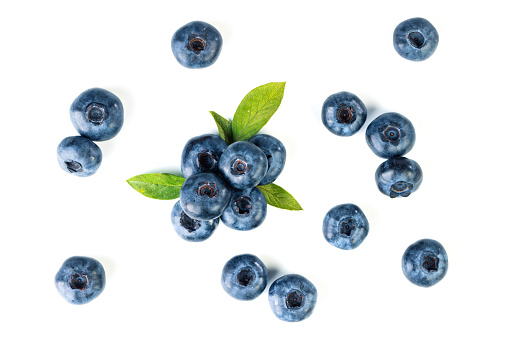 close up of fresh blueberries as background