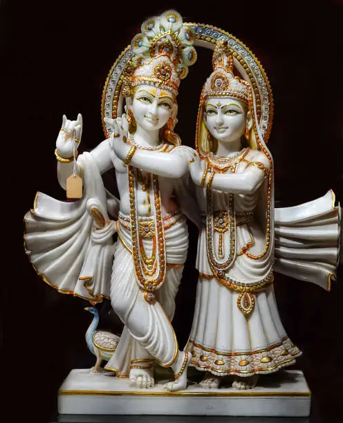 radha-krishna beautiful statue image hd.