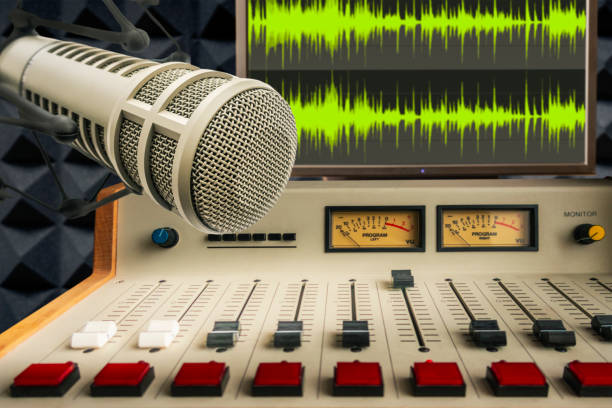 istock Professional microphone and sound mixer 1416858943