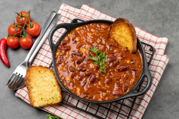 istock Bean and corn soup, red bean stew , Food Protein Vegan dish 1416861984