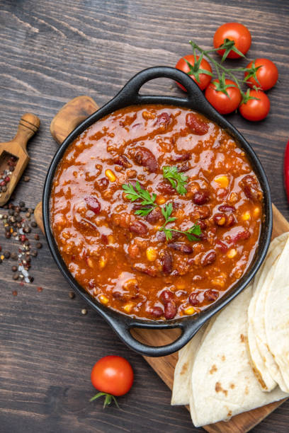 istock Bean and corn soup, red bean stew , Food Protein Vegan dish 1416862046