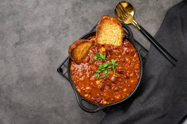 istock Bean and corn soup, red bean stew , Food Protein Vegan dish 1416862049