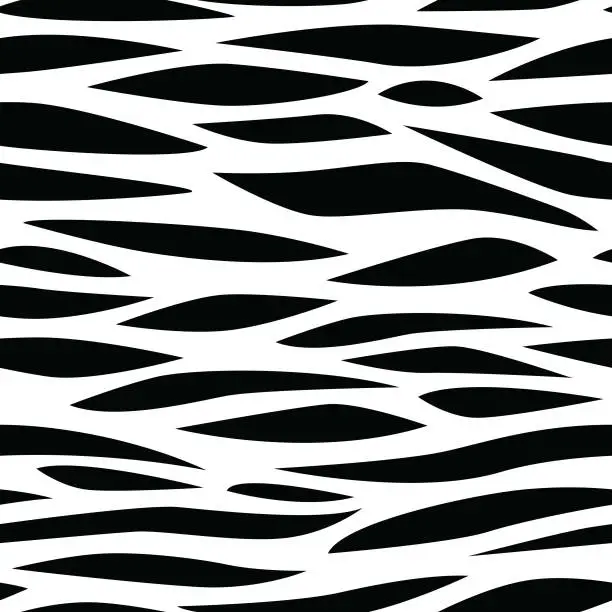 Vector illustration of Adstract black abd white  textured pattern, seamless background