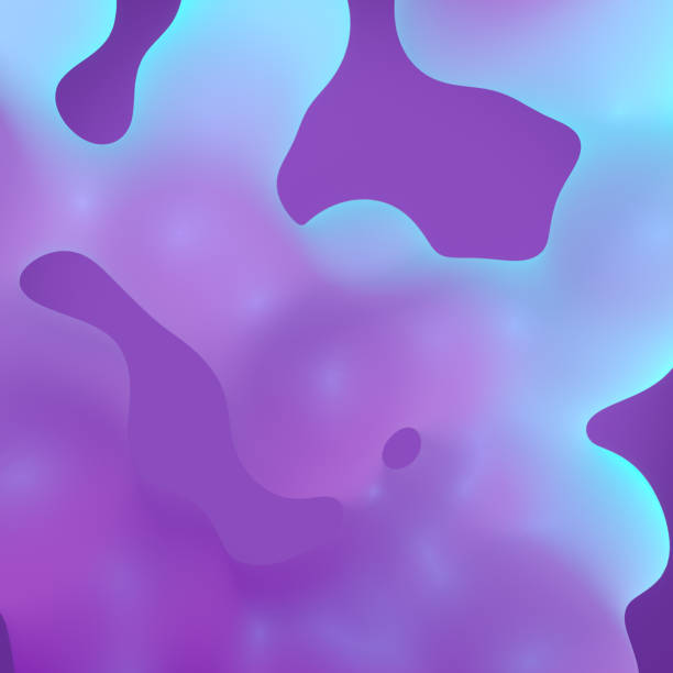istock Glowing neon drops of liquid. Abstract wavy background. 3d rendering digital illustration 1416874446
