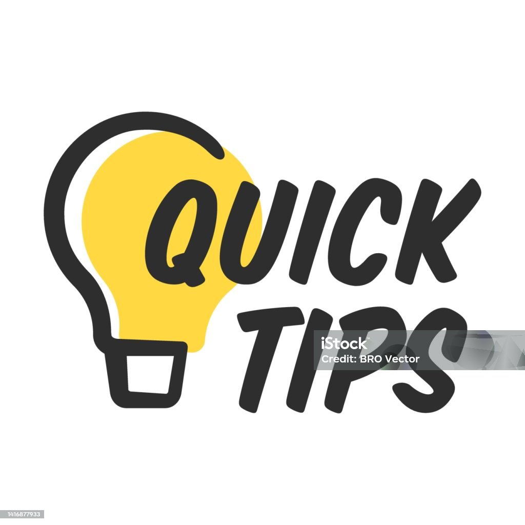Tricks And Quick Tips Solution Label Tricks Text And Helpful Advices ...