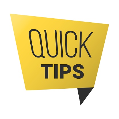 Tricks And Quick Tips Solution Flat Label Tricks Text And Helpful ...