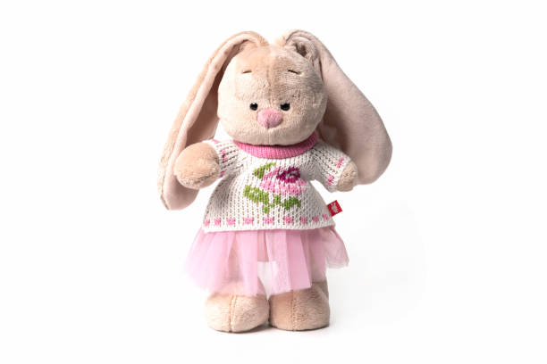 istock Bunny rabbit toy isolated on white background 1416882372
