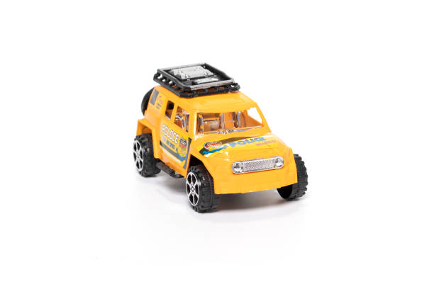 istock Model toy plastic car isolated on white. 1416887827