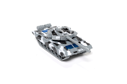 Toy tank isolate on white background. High quality photo