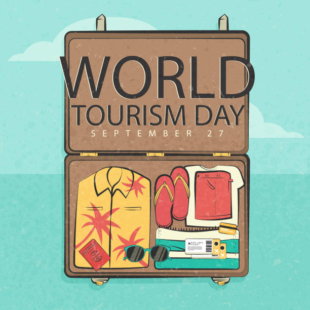 Hand drawn world tourism day best Vector illustration Hand drawn world tourism day best Vector illustration. World Tourism Day stock illustrations