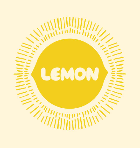 Summer Design Vector cartoon style Happy Summer design icon badge. citron stock illustrations