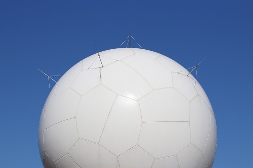 Radar shaped like white golf ball