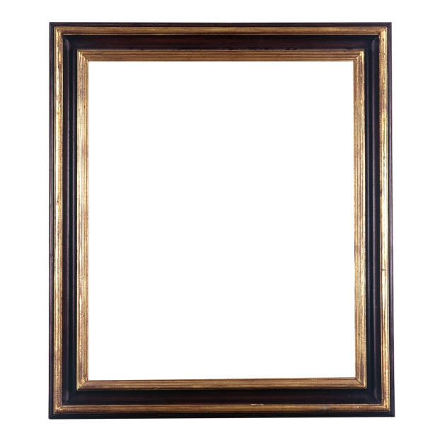 istock Old antique wooden frame isolated on white 1416913602