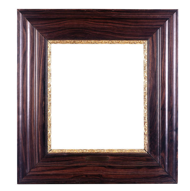 istock Old antique wooden frame isolated on white 1416913638