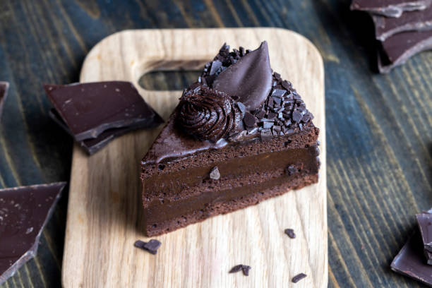 istock chocolate cake with chocolate filling on the table 1416933574