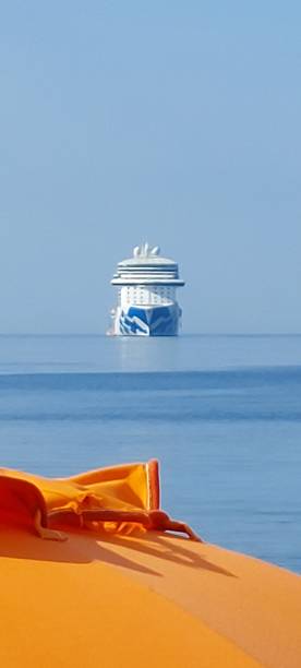 istock Cruise ship at anchor 1416933975