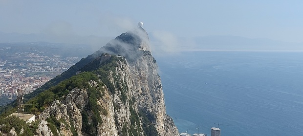Cloud break at The Rock,  Gibraltar