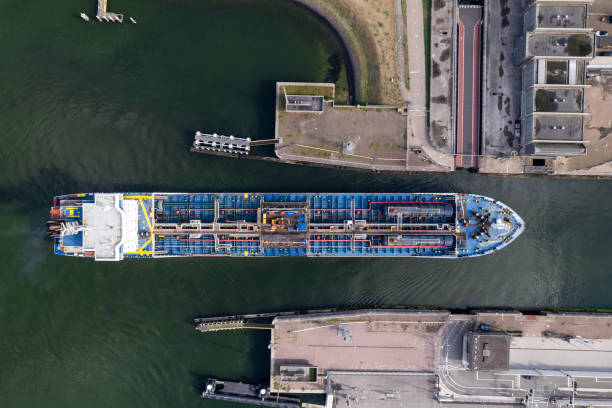 istock LNG carrying ship entering canal lock in the Netherlands 1416937390