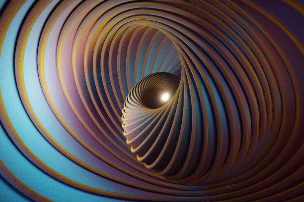 istock Beautiful Abstract colourful shiny swirl background. Starburst dynamic rings. 3d rendering illustration  Background pattern for design. 1416939739
