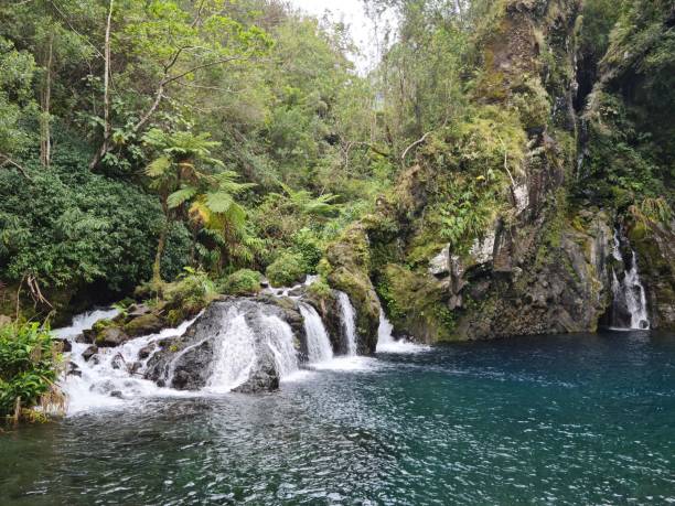 Black Hole Waterfall in Reunion Island