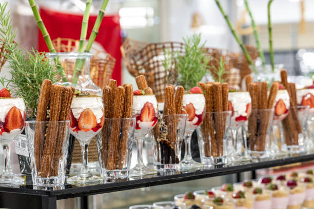 istock Turkish desserts from a buffet line in hotel 1416946271