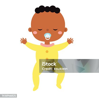 istock african american baby sleep. black toddler have rest. Newborn child, Little kid dreaming 1416946825