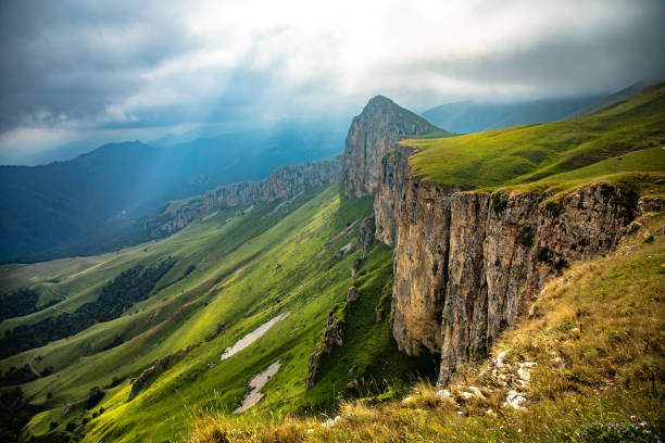 istock summer mountains green grass and blue sky landscape 1416949685