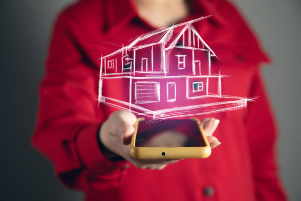 istock woman hold house icon. 1416949740