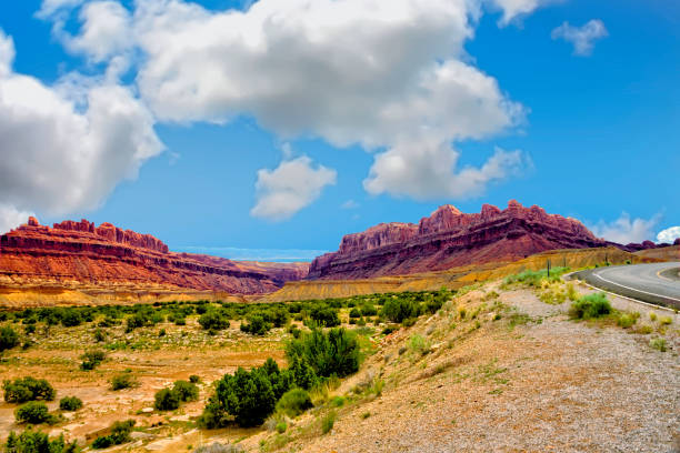 Road with a Beautiful Desert Landscape-Southern Utah