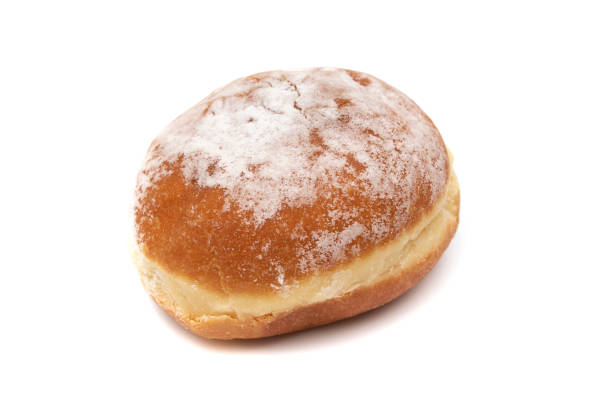 istock A delicious berliner (berliner donut), isolated on white background. 1416969077