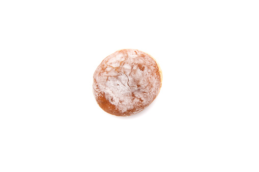 A delicious berliner (berliner donut), isolated on white background.