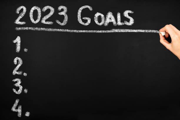 New year 2023 goals stock photo