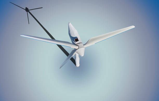 istock Wind Turbine from above shot with clipping path 1416987193