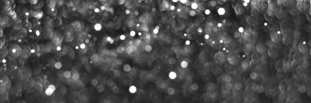 istock Gray black sparkling glitter bokeh background banner 1416989005