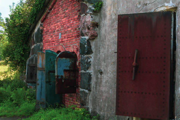 istock Doors at abandoned Kuninkaansaari Fortress Helsinki 1416989654