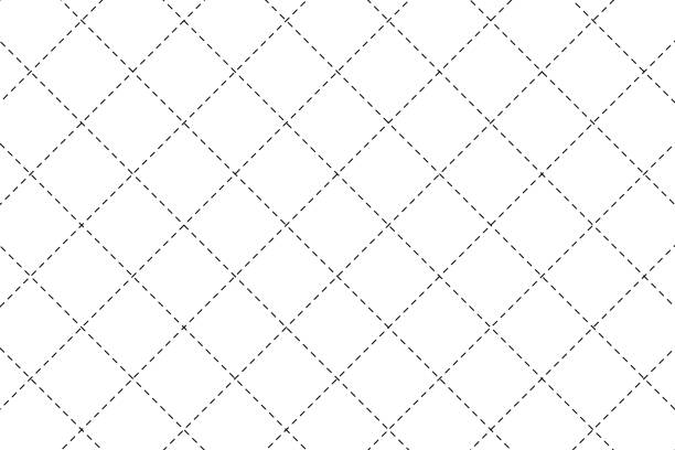 ilustrações de stock, clip art, desenhos animados e ícones de simple diamond square dat line with black color on white background. vector illustration dat line background. - sewing pattern