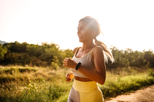 istock Sporty woman running 1417007640