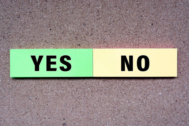 istock Yes No written on note with wooden background. Approved and Declined concept. 1417009396