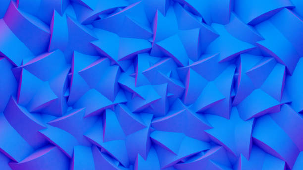 istock Scientific or technology abstractions with grid surface and surreal symmetric structure or ornament. Abstract background with blue fluorescent and vibrant tech structure. 1417010419