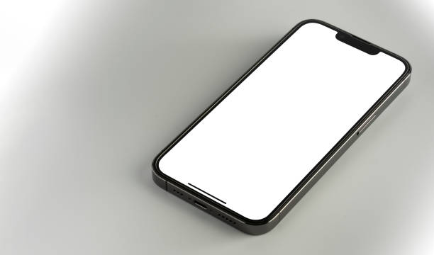 istock Smartphone frameless mockup. Studio shot of Smartphone - Clipping Path 1417011677