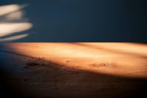 istock Closeup of a brown wooden surface under sunlight. 1417018778
