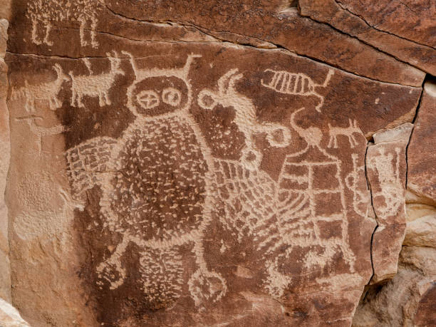 Ancient petroglyph. Fremont Culture, Utah.