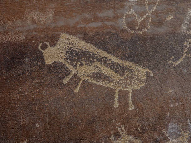 Ancient petroglyph. Fremont Culture, Utah.
