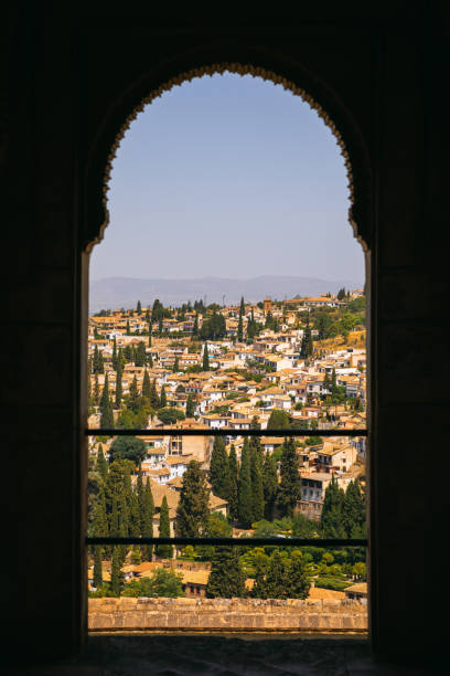 Granada cityscape urban skyline stock photo